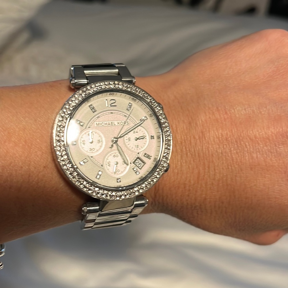 Michael Kors watch with diamonds